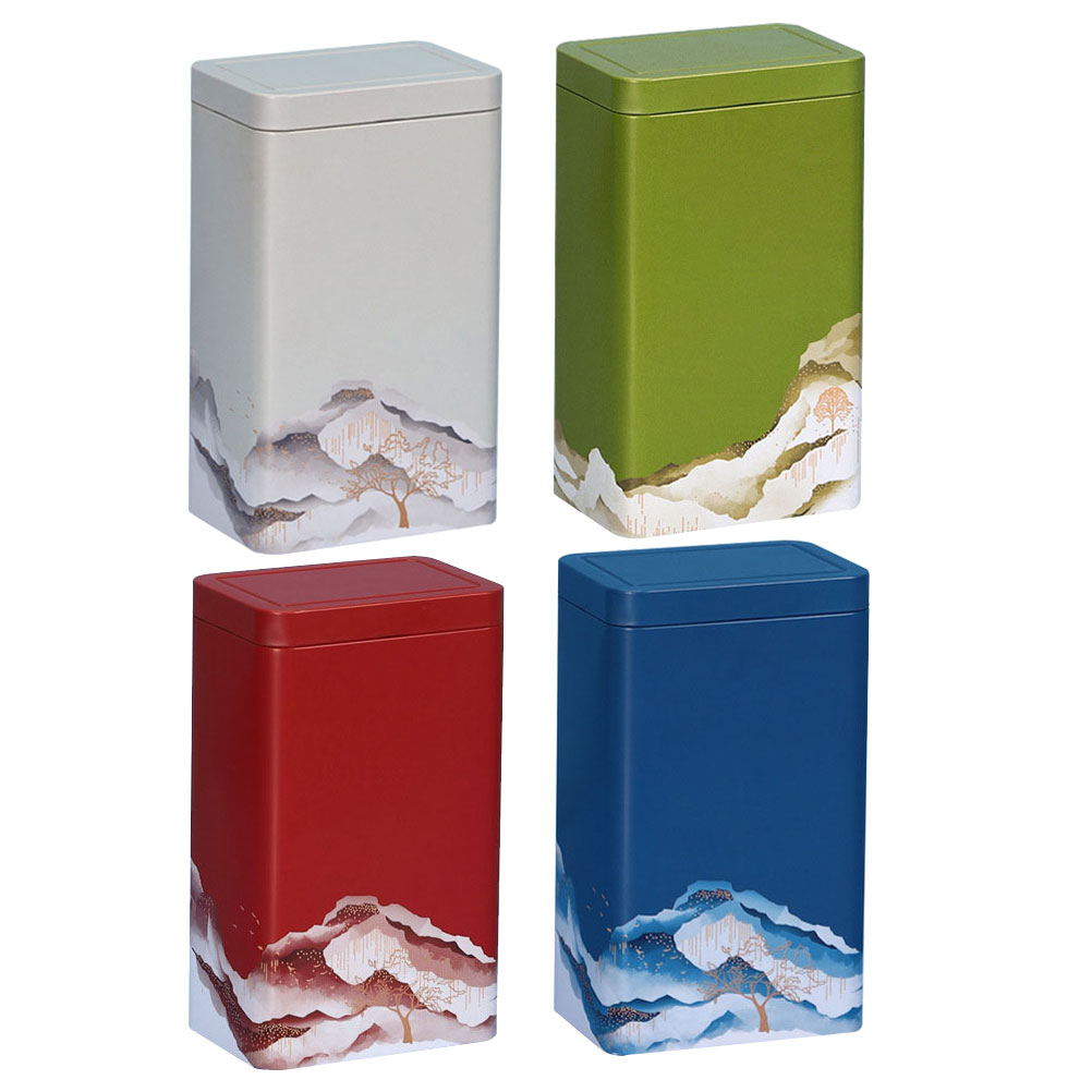 4 Pcs Black Tea Loose Leaf Gifts Candle Tin Empty Jars Storage Boxes