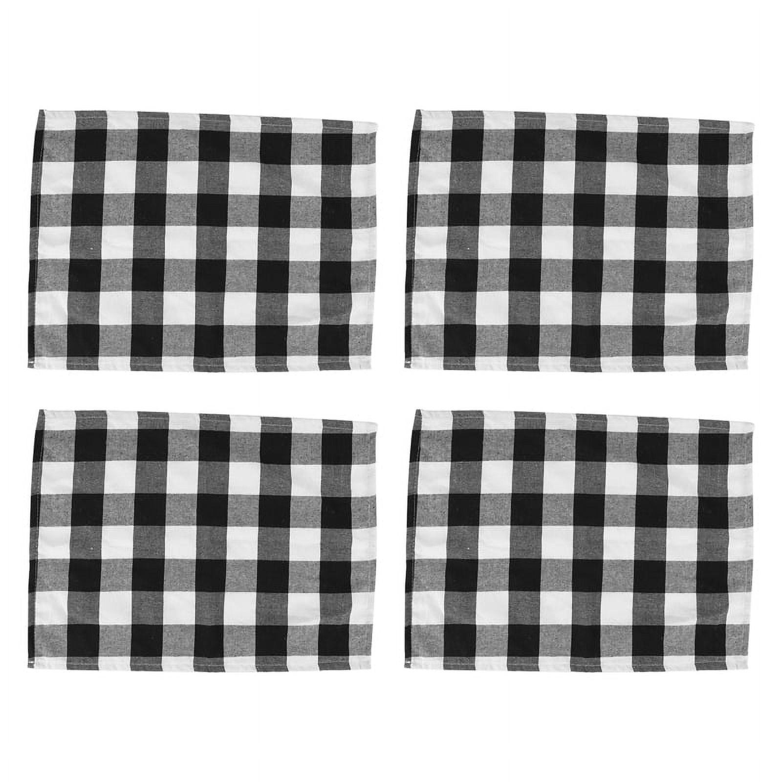 4 Pcs Black White Placemat Table Mat Plate Placemat for Daily Placement