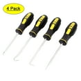 thumbnail image 1 of 4 Pcs Black Yellow Nonslip Plastic Handle Metal Pick Hook Set, 1 of 3