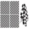thumbnail image 1 of 4 Pcs Black and White Checkered Pattern Funny Kitchen Towels, Microfiber Dish Towels, Kitchen Tea Towels Set 18" X 26", 1 of 5