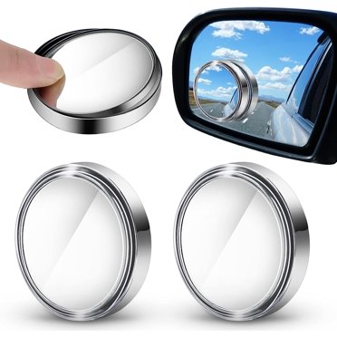 2 Pack 360° Adjustable Blind Spot Mirrors – Wide Angle Convex For Car/Truck