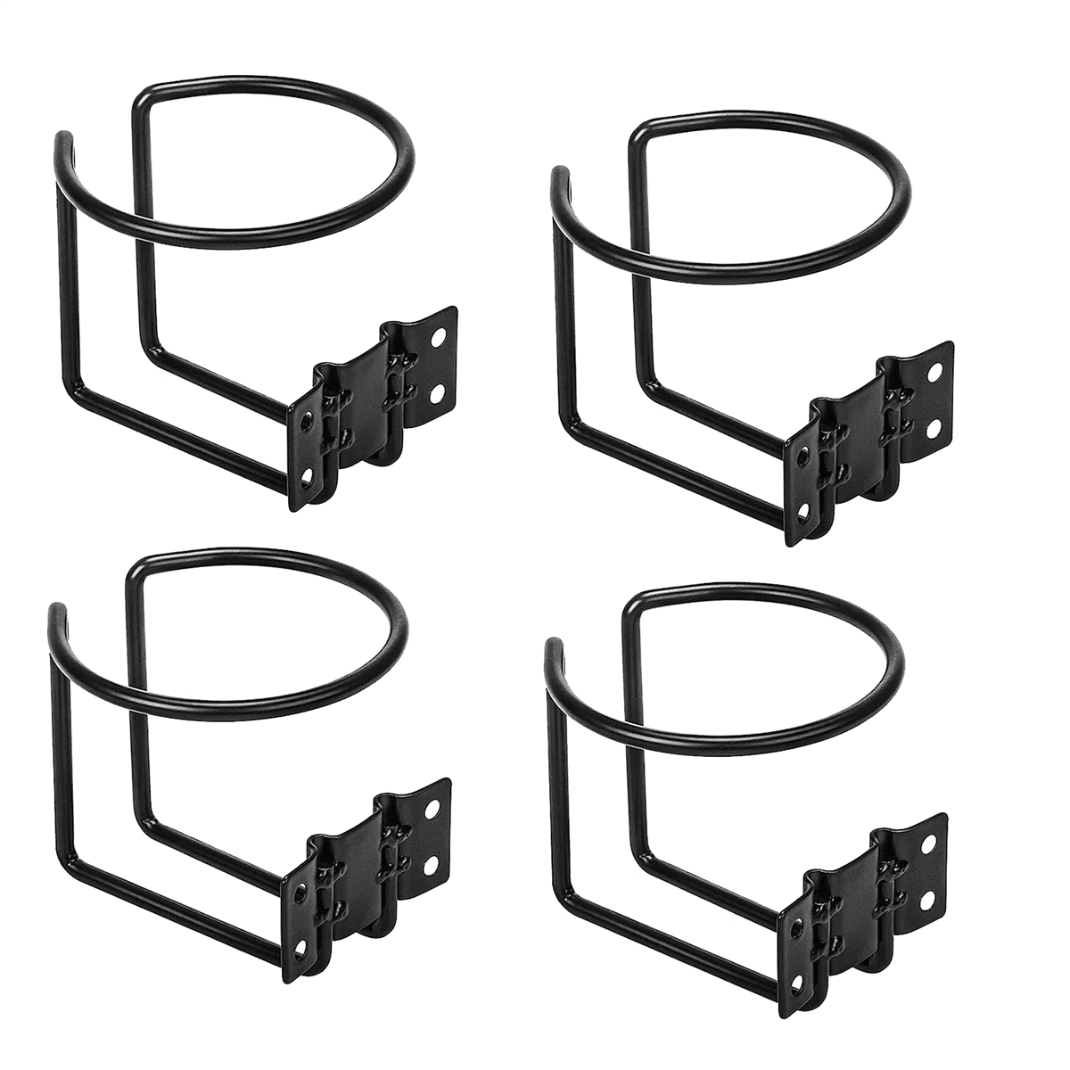 4 Pcs Boat Cup Holder,Stainless Steel Universal Drink Holders,Black