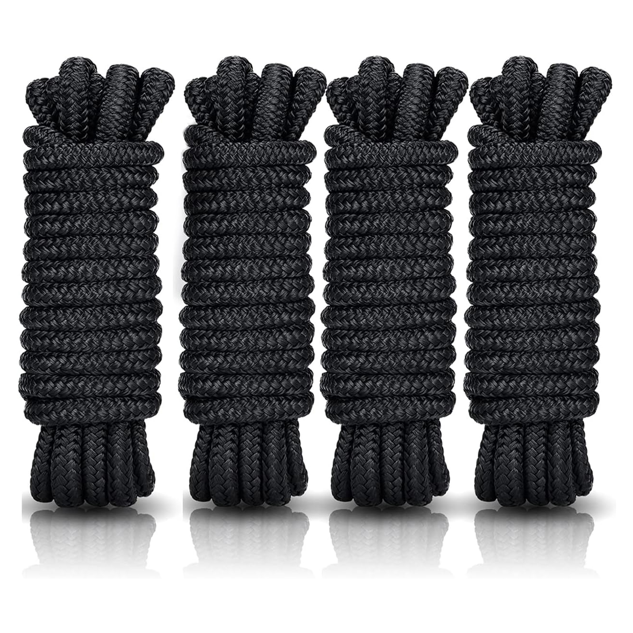 1/4 Inch X 6 Ft Double Braid Nylon Dock Line (Pair) – Marine Rope For Boats, Docking, & Camping