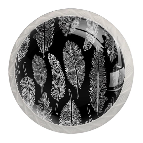 4 Pcs Boho Bohemia Knobs for Kitchen Cabinet Cupboard Dresser Bookcase Drawer Pulls Handles Round Home Decor