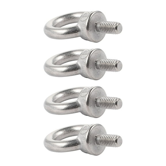 4 Pcs Bolts Eye Screw Lifting Shoulder Eyebolts Roping Ropes Lantern Hooks Rings Stainless Steel