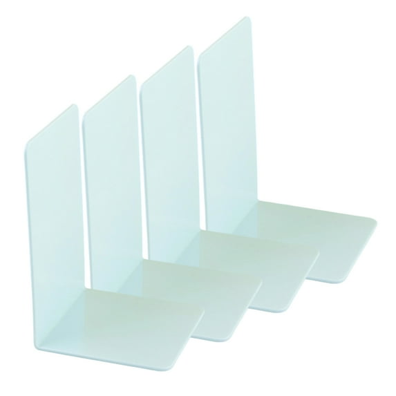 4 Pcs Book Holders Solid Color Bookends Shelf Book Stoppers Acrylic Bookends Decorative Bookends for School Home Office