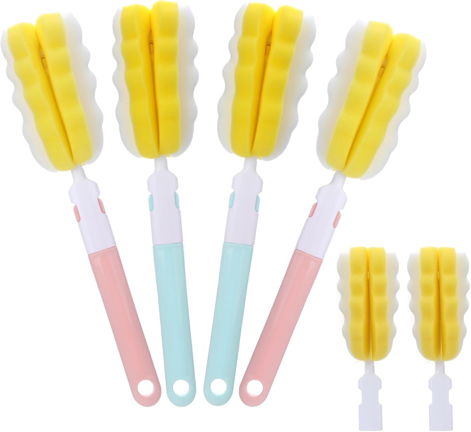 4 Pcs Bottle Brush Sponge, Cup Water Bottle Sponge Brush Cleaner ...