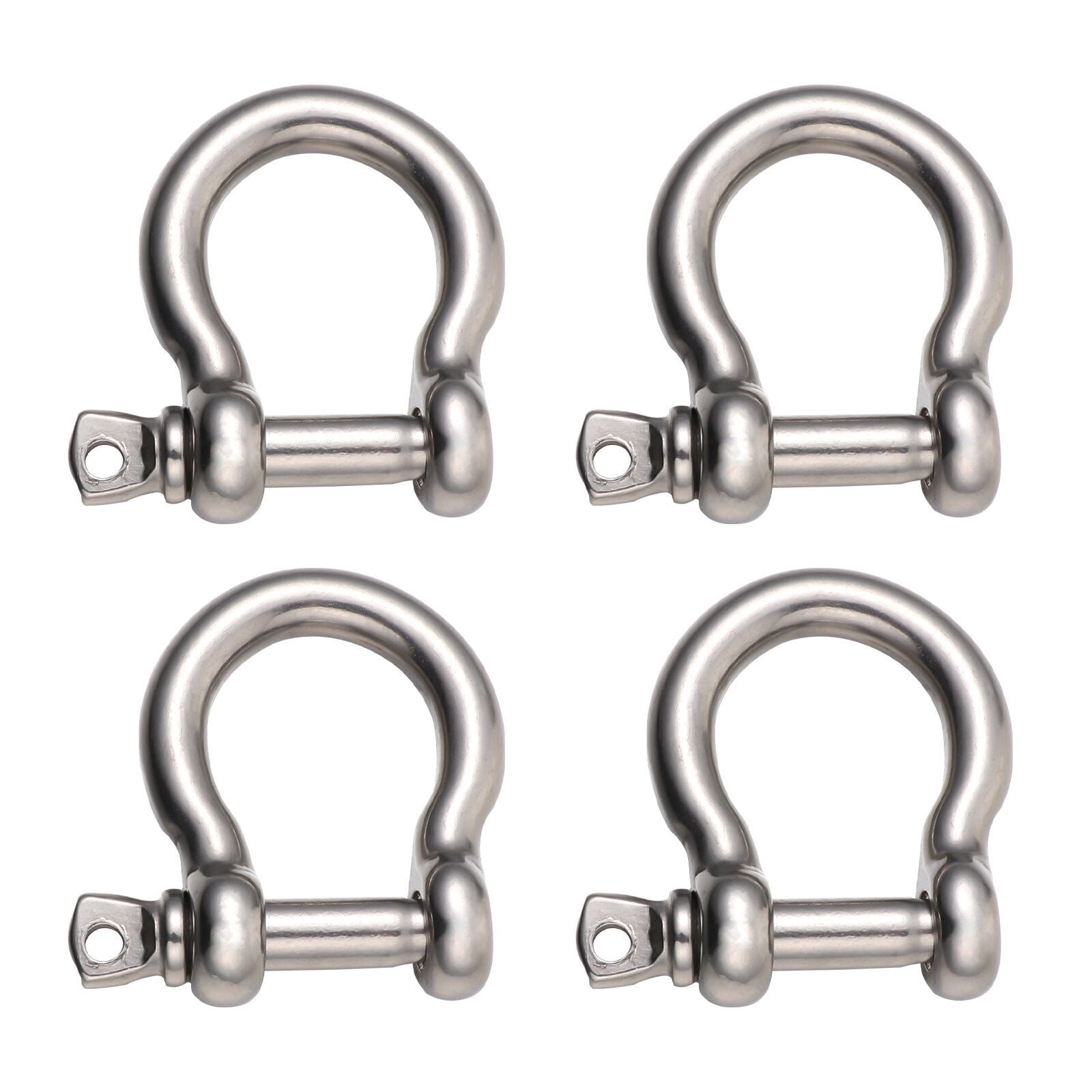 4 Pcs Bow Buckle Lifting Shackle Lock Winch Hooks The Chain Metal