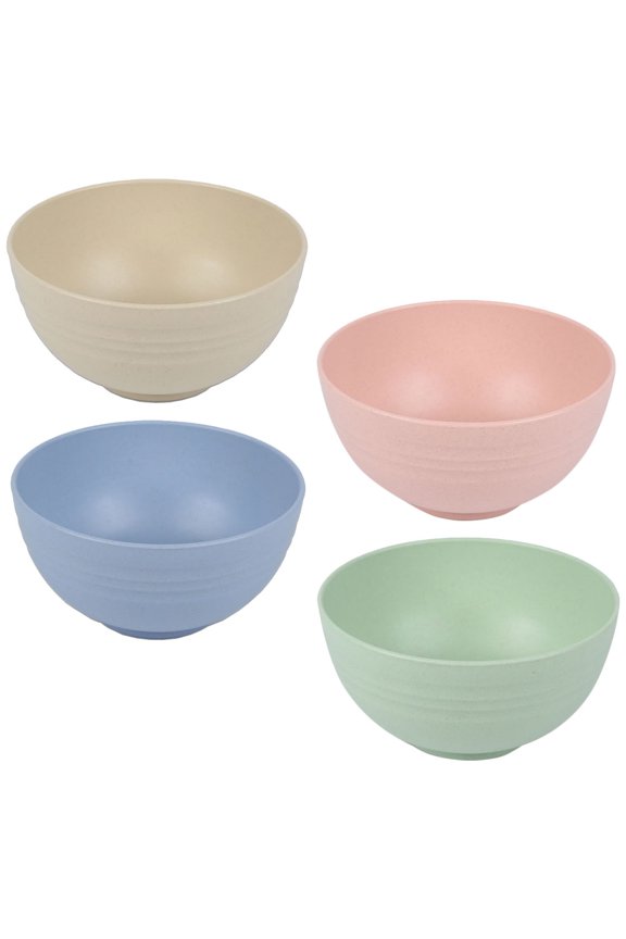 4 Pcs Bowl Set Flatware Kids Bowls Unbreakable Soup Bowls Plastic Bowls Practical Mixing Bowls Serving Bowl