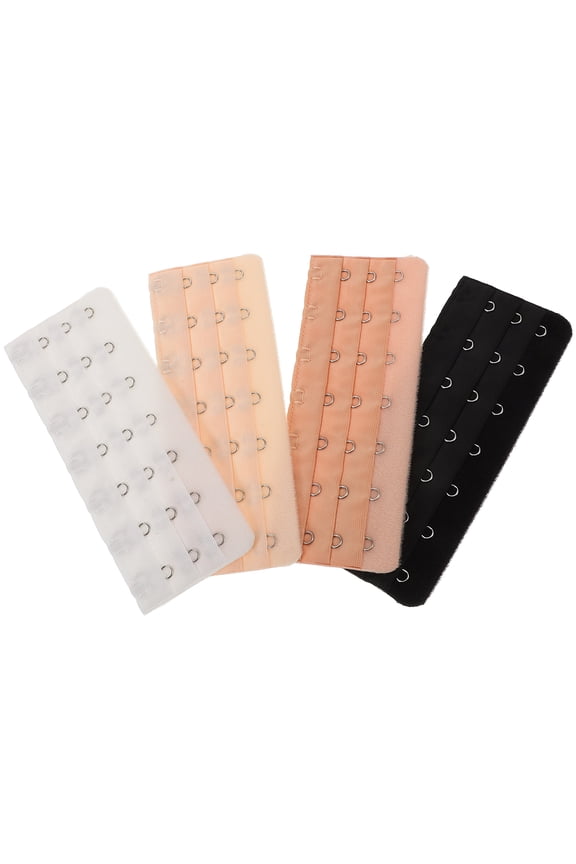 4 Pcs Shapewear Flexible Bra Extender 7 Hook Extension Back Extenders Keychains