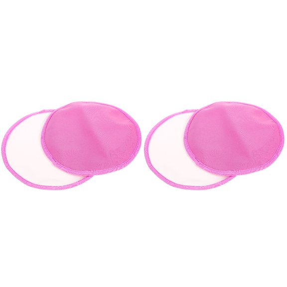 4 Pcs Breast Pads Women Presents Chest Castor Oil Compress Leak-proof Washable Nursing Auxiliary Package 2pcs (purple)