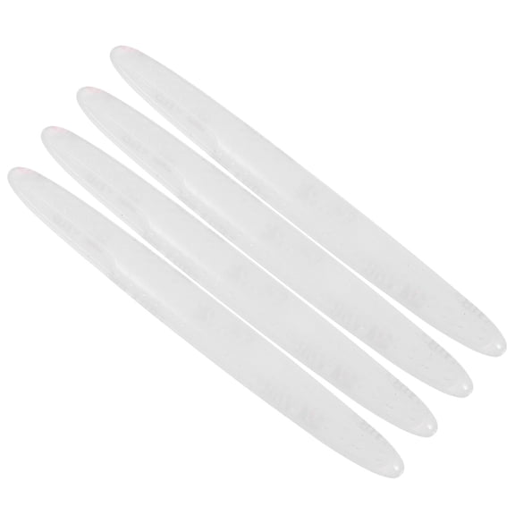 NIAIZEK 4Pcs White Elastic Silicone Car Door Anti-Collision Stickers Protective Trim .90.70.4in