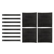 4 Pcs Bunk Bed Ladder Pads with 8 Adjustable Straps, 10x10 Inch Safety Mats for Youngsters, Soft Brushed Fabric Ladder Rung Covers for Loft, Bunk, and Double Bunk Bed Use