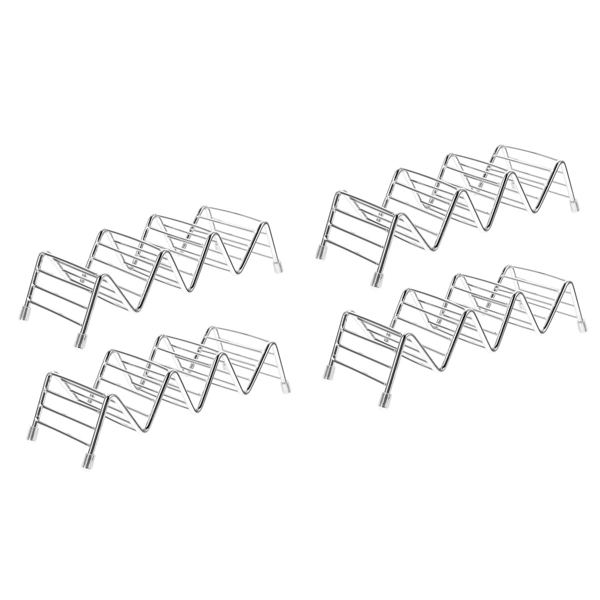 4 Pcs Burrito Stainless Steel Rack Food Display Tortillas Stand Taco ...