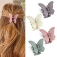 thumbnail image 1 of 4 Pcs Butterfly Claw Clips Cute Butterfly Hair Clips 2.7 Inch Non Slip Matte Jaw Clips 4 Colors Strong Hold Butterfly Hair Clamps for Women Girls Thick Thin Hair, 1 of 8