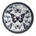 thumbnail image 1 of 4 Pcs Butterfly Knobs for Kitchen Cabinet Cupboard Dresser Bookcase Drawer Pulls Handles Round Home Decor, 1 of 8
