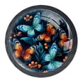 thumbnail image 1 of 4 Pcs Butterfly Knobs for Kitchen Cabinet Cupboard Dresser Bookcase Drawer Pulls Handles Round Home Decor, 1 of 8