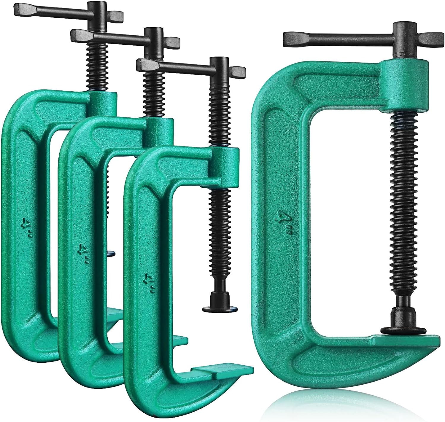 4 Pcs C Clamp Set 3 Inch Heavy Duty G-Clamps Automotive and Wood ...