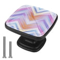 thumbnail image 1 of 4 Pcs Cabinet Handle Drawer Pulls Abstract Lines Knobs with Screws Square Furniture Office Cabinet Knob Decoration, 1 of 7