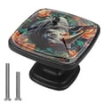 thumbnail image 1 of 4 Pcs Cabinet Handle Drawer Pulls Abstract Rhinoceros Knobs with Screws Square Furniture Office Cabinet Knob Decoration, 1 of 7