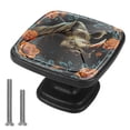 thumbnail image 1 of 4 Pcs Cabinet Handle Drawer Pulls Abstract Rhinoceros Knobs with Screws Square Furniture Office Cabinet Knob Decoration, 1 of 7