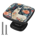 thumbnail image 1 of 4 Pcs Cabinet Handle Drawer Pulls Alpaca Knobs with Screws Square Furniture Office Cabinet Knob Decoration, 1 of 7