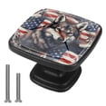 thumbnail image 1 of 4 Pcs Cabinet Handle Drawer Pulls American Flag and Animals Knobs with Screws Square Furniture Office Cabinet Knob Decoration, 1 of 7