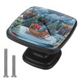 thumbnail image 1 of 4 Pcs Cabinet Handle Drawer Pulls Christmas Sleigh Knobs with Screws Square Furniture Office Cabinet Knob Decoration, 1 of 7