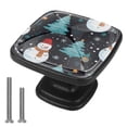 thumbnail image 1 of 4 Pcs Cabinet Handle Drawer Pulls Christmas Snowman Knobs with Screws Square Furniture Office Cabinet Knob Decoration, 1 of 7