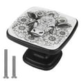 thumbnail image 1 of 4 Pcs Cabinet Handle Drawer Pulls Cow and Sunflower Knobs with Screws Square Furniture Office Cabinet Knob Decoration, 1 of 8