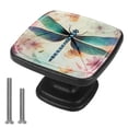 thumbnail image 1 of 4 Pcs Cabinet Handle Drawer Pulls Dragonfly Knobs with Screws Square Furniture Office Cabinet Knob Decoration, 1 of 7