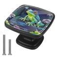 thumbnail image 1 of 4 Pcs Cabinet Handle Drawer Pulls Frog Knobs with Screws Square Furniture Office Cabinet Knob Decoration, 1 of 7