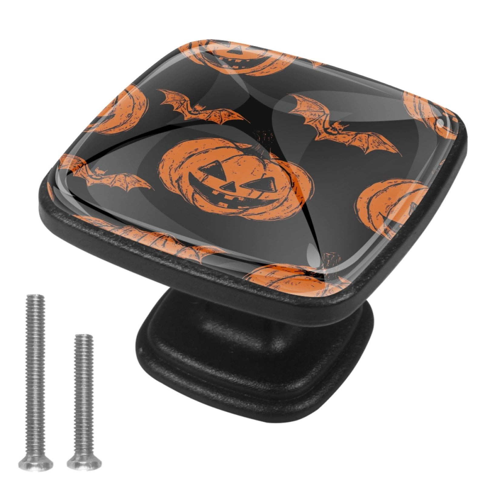4 Pcs Cabinet Handle Drawer Pulls Pumpkins and Bats Knobs with Screws ...