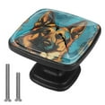 thumbnail image 1 of 4 Pcs Cabinet Handle Drawer Pulls Sheepdog Knobs with Screws Square Furniture Office Cabinet Knob Decoration, 1 of 7