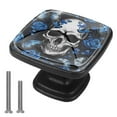thumbnail image 1 of 4 Pcs Cabinet Handle Drawer Pulls Skull Butterfly Knobs with Screws Square Furniture Office Cabinet Knob Decoration, 1 of 7