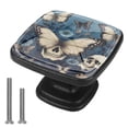 thumbnail image 1 of 4 Pcs Cabinet Handle Drawer Pulls Skull Butterfly Knobs with Screws Square Furniture Office Cabinet Knob Decoration, 1 of 7