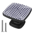 thumbnail image 1 of 4 Pcs Cabinet Handle Drawer Pulls Stripe Blue White Knobs with Screws Square Furniture Office Cabinet Knob Decoration, 1 of 5