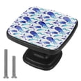 thumbnail image 1 of 4 Pcs Cabinet Handle Drawer Pulls Whale Knobs with Screws Square Furniture Office Cabinet Knob Decoration, 1 of 5