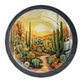 thumbnail image 1 of 4 Pcs Cactus Knobs for Kitchen Cabinet Cupboard Dresser Bookcase Drawer Pulls Handles Round Home Decor, 1 of 8