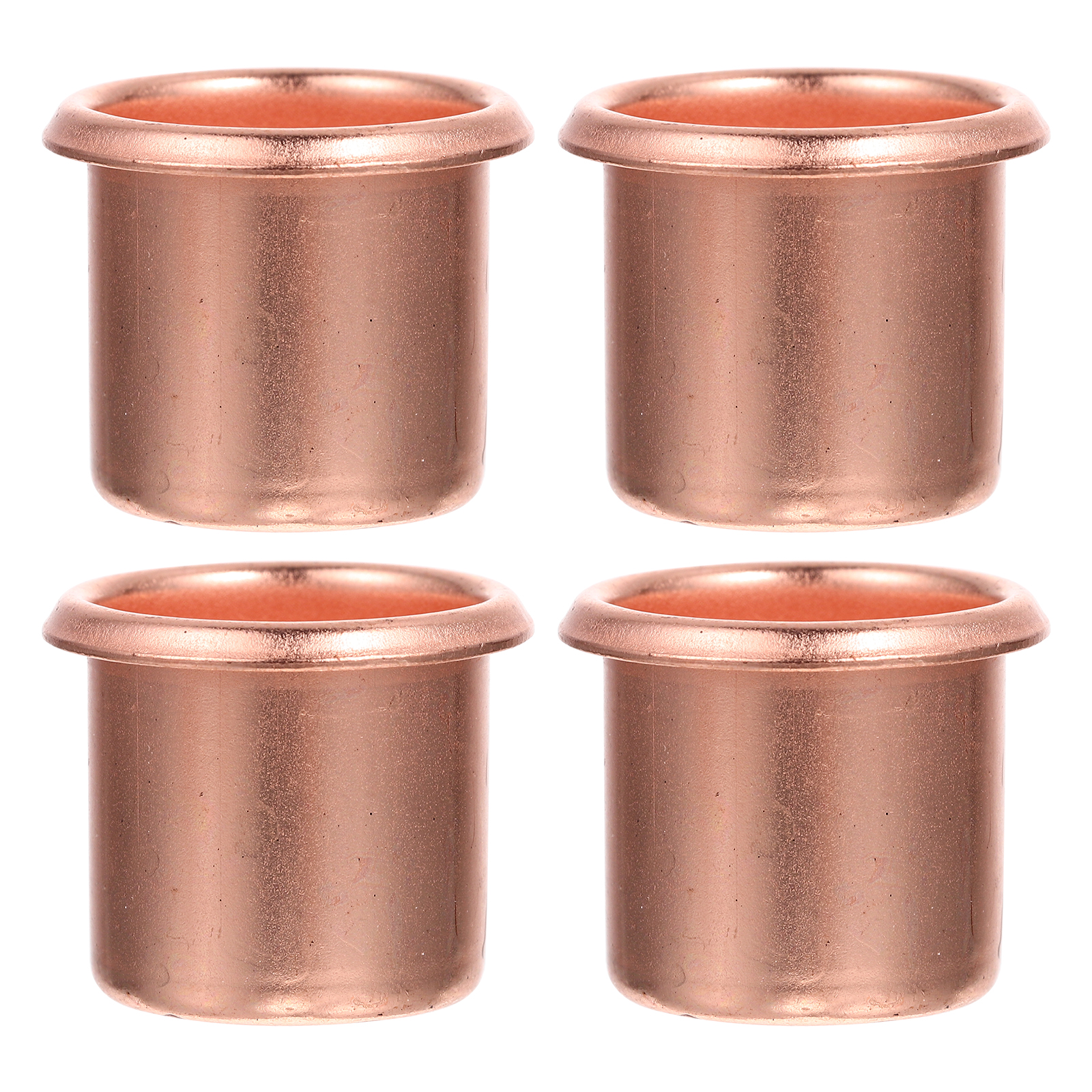 4 Pcs Candle Cup Candlesticks Metal Cups Drip Catcher Taper Base Table