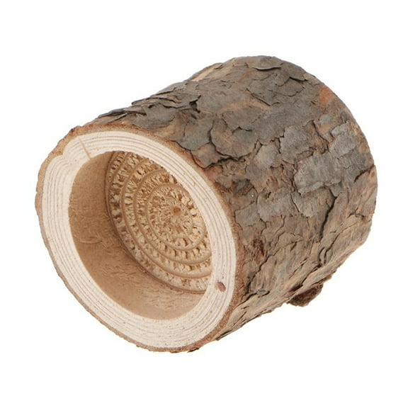 4 Pcs Candle Holders Wooden Stump Tea Light Candle Holder Candlesticks Wooden Candle Holder