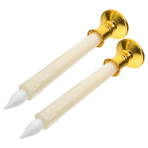 OFFIGAM Battery Operated Candles, Beige ABS, Stylish Design, Ideal for Festive Atmosphere, 4Pcs