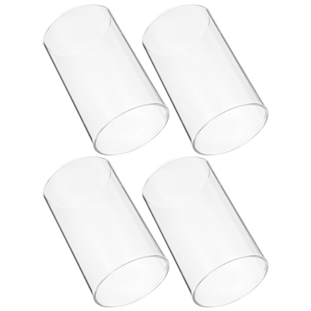 4 Pcs Candle Shade Globe Flower Vase Glass Transparent Container