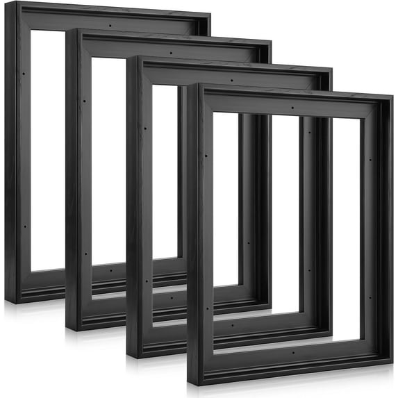 4 Pcs Canvas Floater Frames Floating Canvas Frame 0. 9" Deep Artwork for Paintings with Hardware Kit Included for Wall Prints Painting, Assemble Required(11'' x 14'',Black)