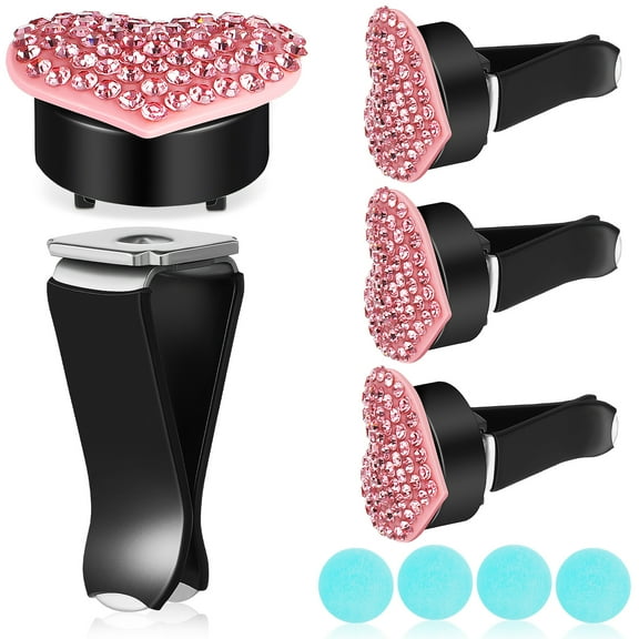 4 Pack Car Air Freshener Vent Clips Plastic Aromatherapy Scented Car Accessories