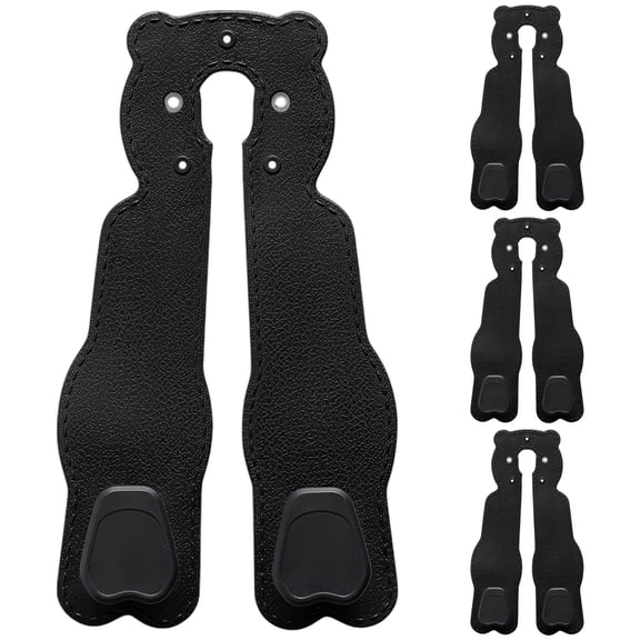 4 Pcs Car Headrest Hooks, 6.6 in Purse Hook for Handbags and Umbrellas, Double Space Saving Car Accessories Hangers with Internal Metal Plate, Heavy Duty Leather Texture Seat Back Organizer