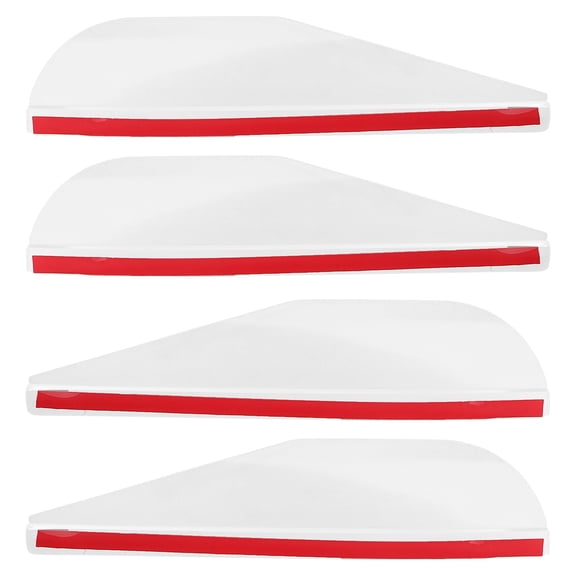 4 Pcs Car Rain Eyebrow 17.50X4.00X0.50CM Transparent