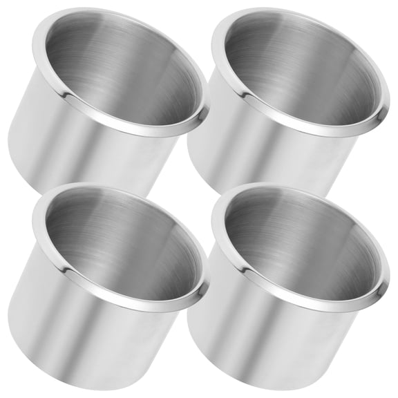 TABLZONE Stainless Steel Boat Cup Holders Silver for Car Truck Table 4Pcs