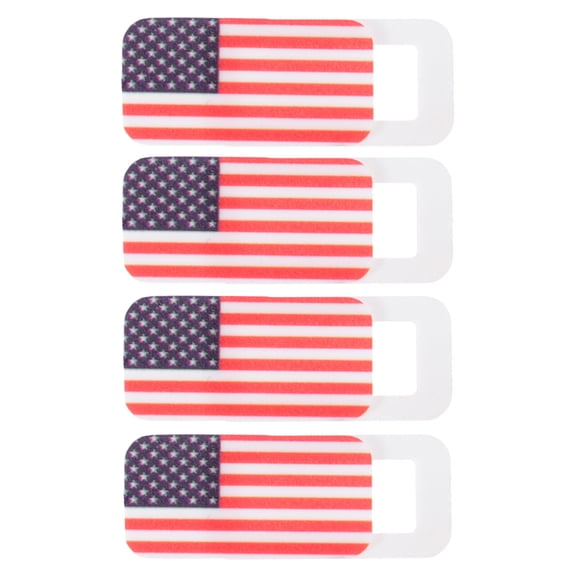 Masteelf 4 Pcs American Flag Phone Camera Covers Anti Peeping Sliding Design