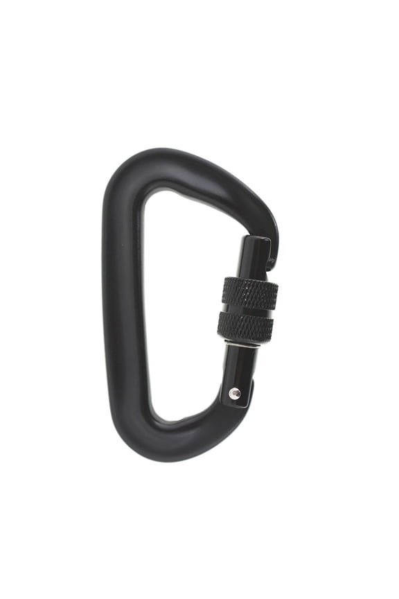 4 Pcs Carabiner Clip, 3" 12KN Carabiners for Hammocks, Camping Accessories, Hiking, Keychains, Outdoors and Gym, Keychains - Multi-use Aluminium D Ring Clips Black